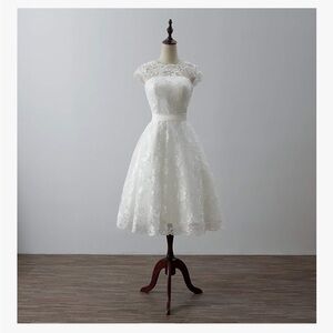 AbaoWedding Women’s Lace Cocktail or Wedding Dress, Size 10